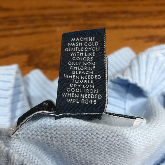 Karen Scott Knit Sweater Womens Size Medium Petite Blue Pullover V Neck Cotton - Picture 14 of 14